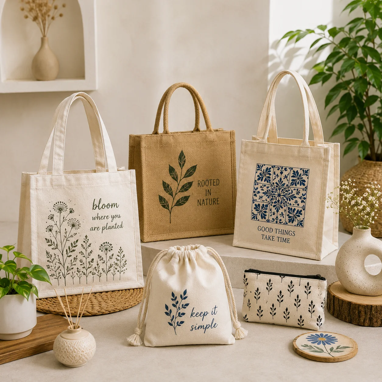 Canvas and jute bags custom print collection India — Vadalo Ventures