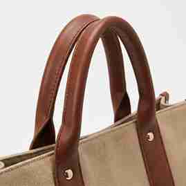 Leather handles eco bags