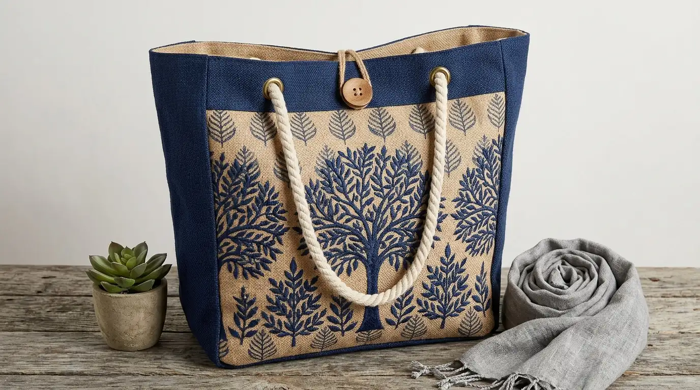 Natural jute tote bag bulk export India